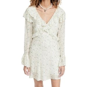 Free People Sweetest Thing Ivory Floral Mini Dress NWOT size 0